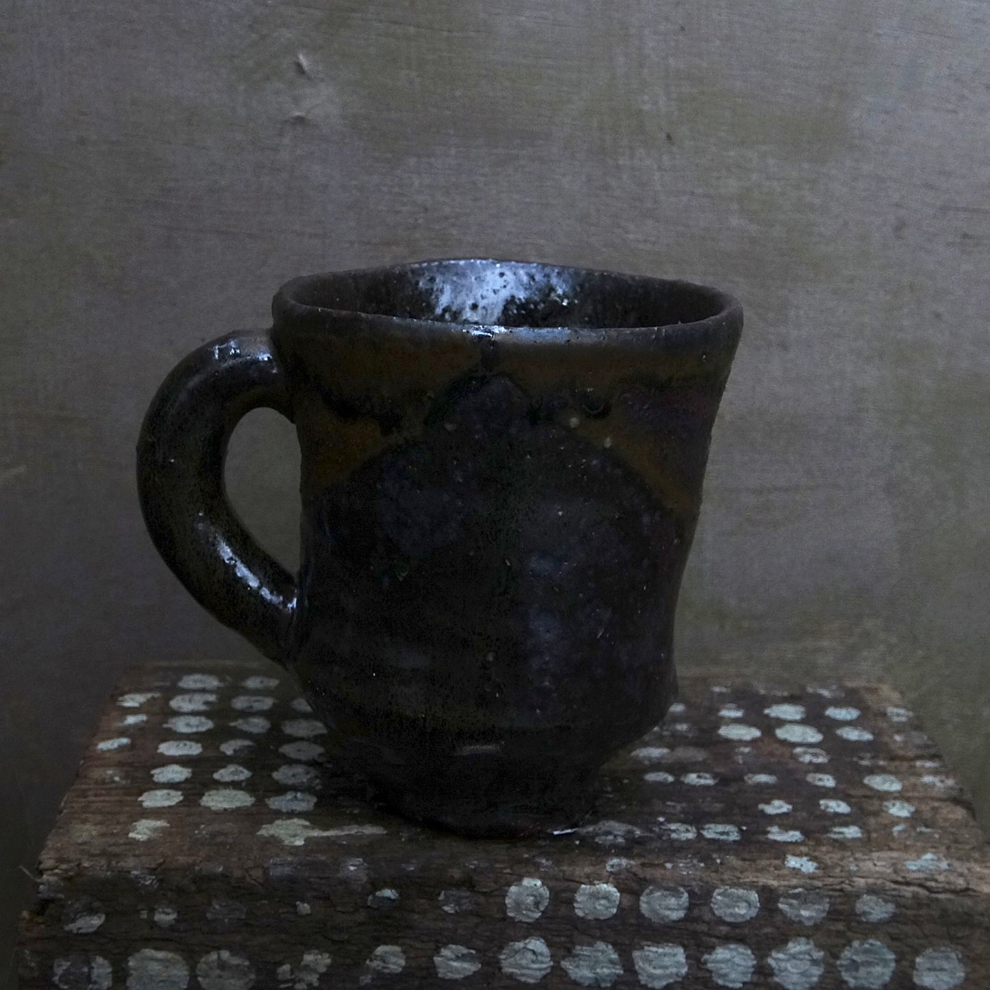 Yellow black purple mug