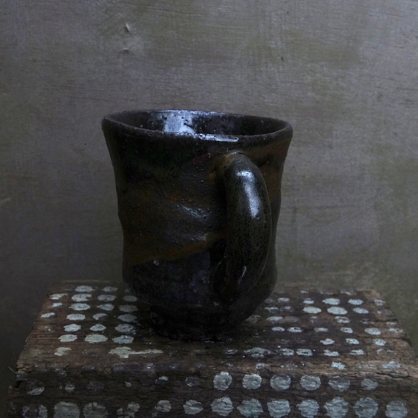 Yellow black purple mug